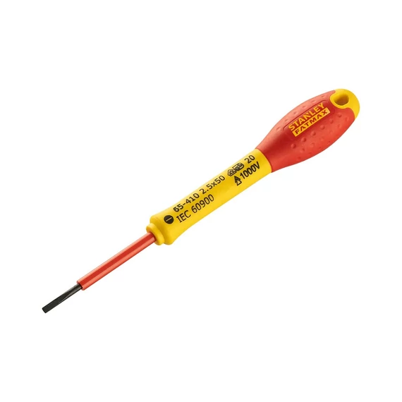 Stanley Fatmax szigetelt lapos villanyszerelő csavarhúzó 2.5 x 50 mm