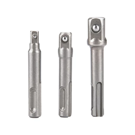 Extol dugókulcs adapter készlet 1/4" - 3/8" - 1/2" 3 db SDS-Plus
