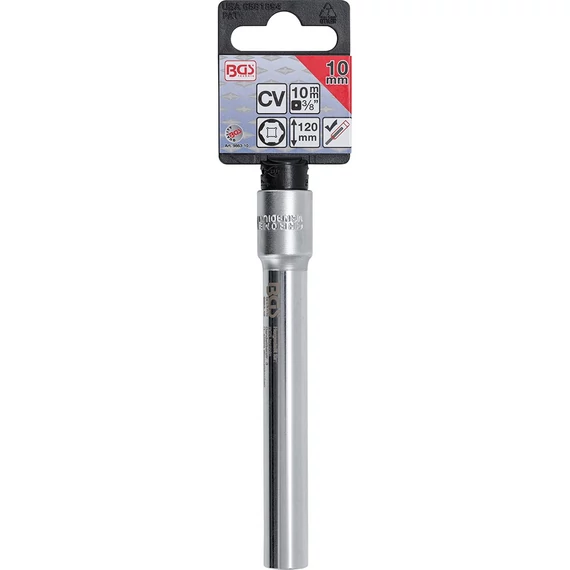 BGS dugókulcs 10 mm 3/8" hatlapfejű extra hosszú