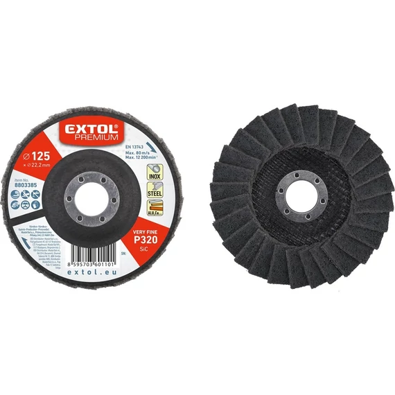 Extol lamellás csiszoló 125 x 22 mm P320