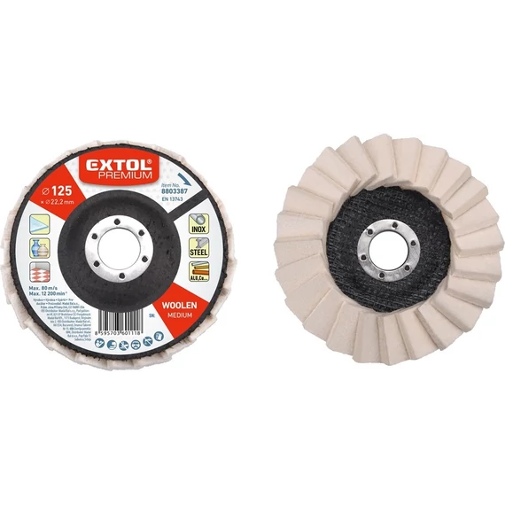 Extol lamellás polírozó korong 125 x 22 mm