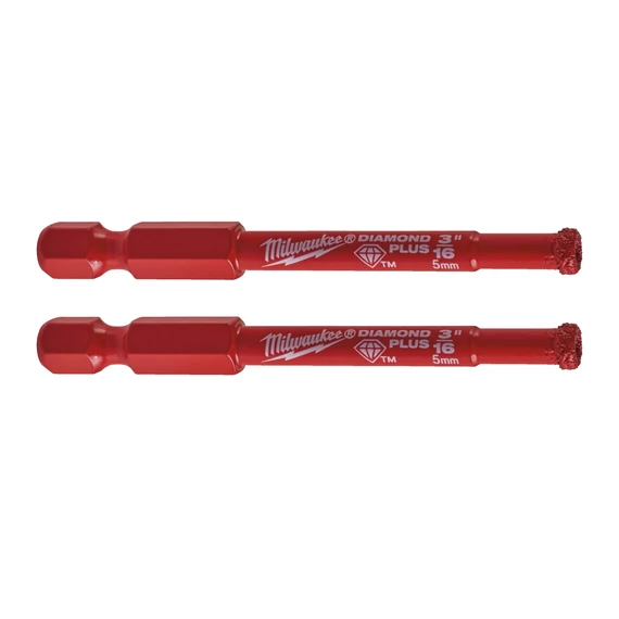 Milwaukee gyémánt körkivágó 5 mm vizes/száraz Diamond Plus™ bit befogással 2 db/