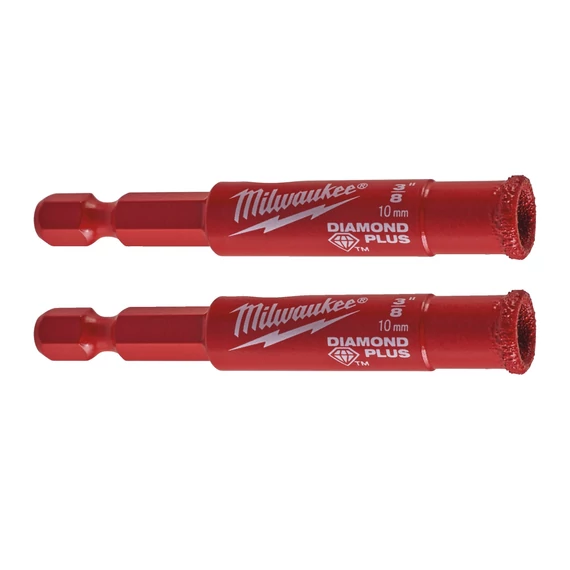 Milwaukee gyémánt körkivágó 10 mm vizes/száraz Diamond Plus™ bit befogással 2 db