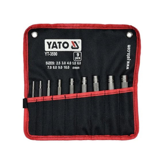 Yato bőrlyukasztó készlet 9 részes 2,5 - 10 mm