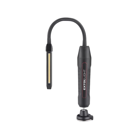 Extol LED munkalámpa 500 Lm 2500 mAh flexibilis szár USB-s