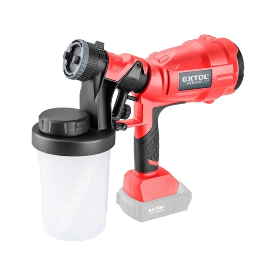 Extol akkumulátoros festékszóró gép 20 V 700 ml/perc akku és töltő nélkül