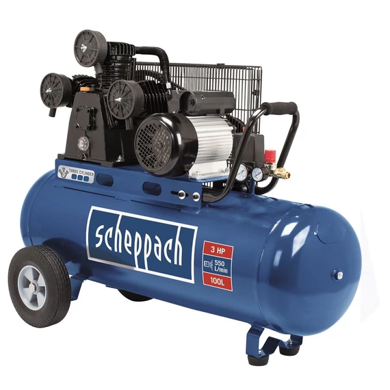 Scheppach HC 550 TC kompresszor 100 l 2.2 kW háromhengeres