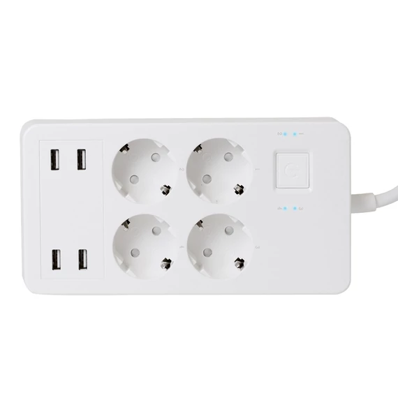 Smart elosztó 4 db aljzat / USB töltő 230 V 3680 W