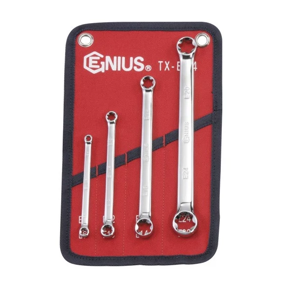 Genius csillagkulcs készlet 4 db belső torx E6-E24
