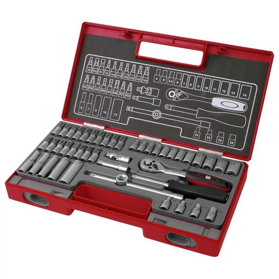 Fortum dugókulcs készlet 45 db 1/4"  6 lapú torx, e-torx torx