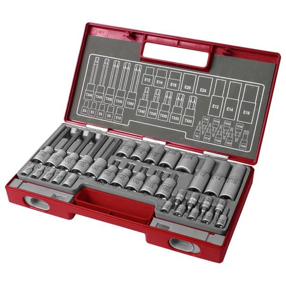 Fortum dugókulcs készlet 32 db torx 1/4"-1/2" e-torx