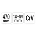 Yato állítható csapos körmös kulcs 120-180 mm / 470 mm CrV