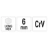 Yato hosszú imbuszkulcs 6 x 32 x 137 mm CrV