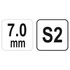 Yato gömbfejű imbusz T-kulcs 7,0 mm / 17 x 170 mm S2