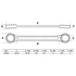 BGS csillagkulcs 14 x 15 mm extra lapos