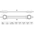 BGS csillagkulcs 21 x 23 mm extra lapos