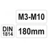 Yato menetfúró fordítóvas M3-M10 180 mm