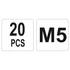 Yato acél szegecsanya M5 20 db