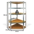 Fémpolc sarok állvány 5 szintes - max 175 kg - 180 x 90 x 30 cm
