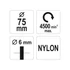 Yato fazékkefe 75 mm nylon csapos