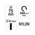 Yato körkefe 75 mm nylon csapos