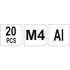 Yato alumínium szegecsanya M4 20 db