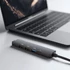 M.N.C. multifunkciós USB HUB - HDMI + TypM.N.C. e-C 3.0 5 Gbps 100 W - fekete