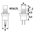 Nyomógomb 1.5A/250V fekete