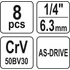 Yato dugókulcs készlet 8 db-os 5