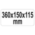 Yato fém szerszámosláda 360 x 150 x 115 mm