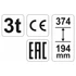 Yato hidraulikus emelő 3t