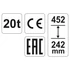 Yato hidraulikus emelő 20t