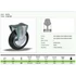 Kerék fix talpas fém felnis 225 mm